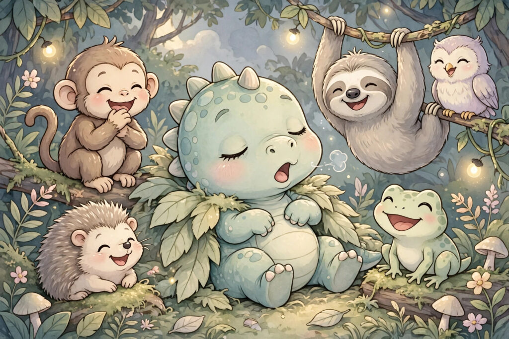 The Sleepy Dinosaur Who Couldn’t Roar: A Funny Bedtime Story for Toddlers
