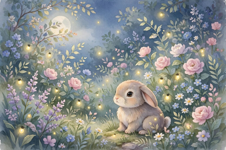 Luna the Rabbit and the Moonlight Garden: A Calming Bedtime Story