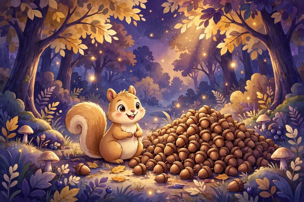 Sammy the Squirrel’s Acorn Treasure